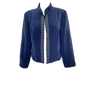 Double D Ranch Blue Studded Jacket Sz M Tencel